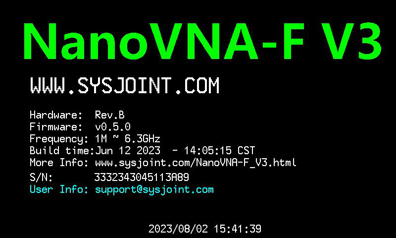 Configuration menu showing available settings
