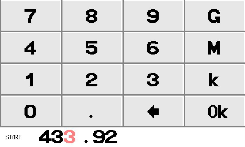 NanoVNA-F V3 virtual keyboard screen